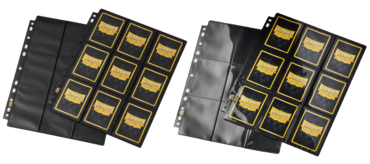 Dragon Shield Binder Pages (all styles) - Black